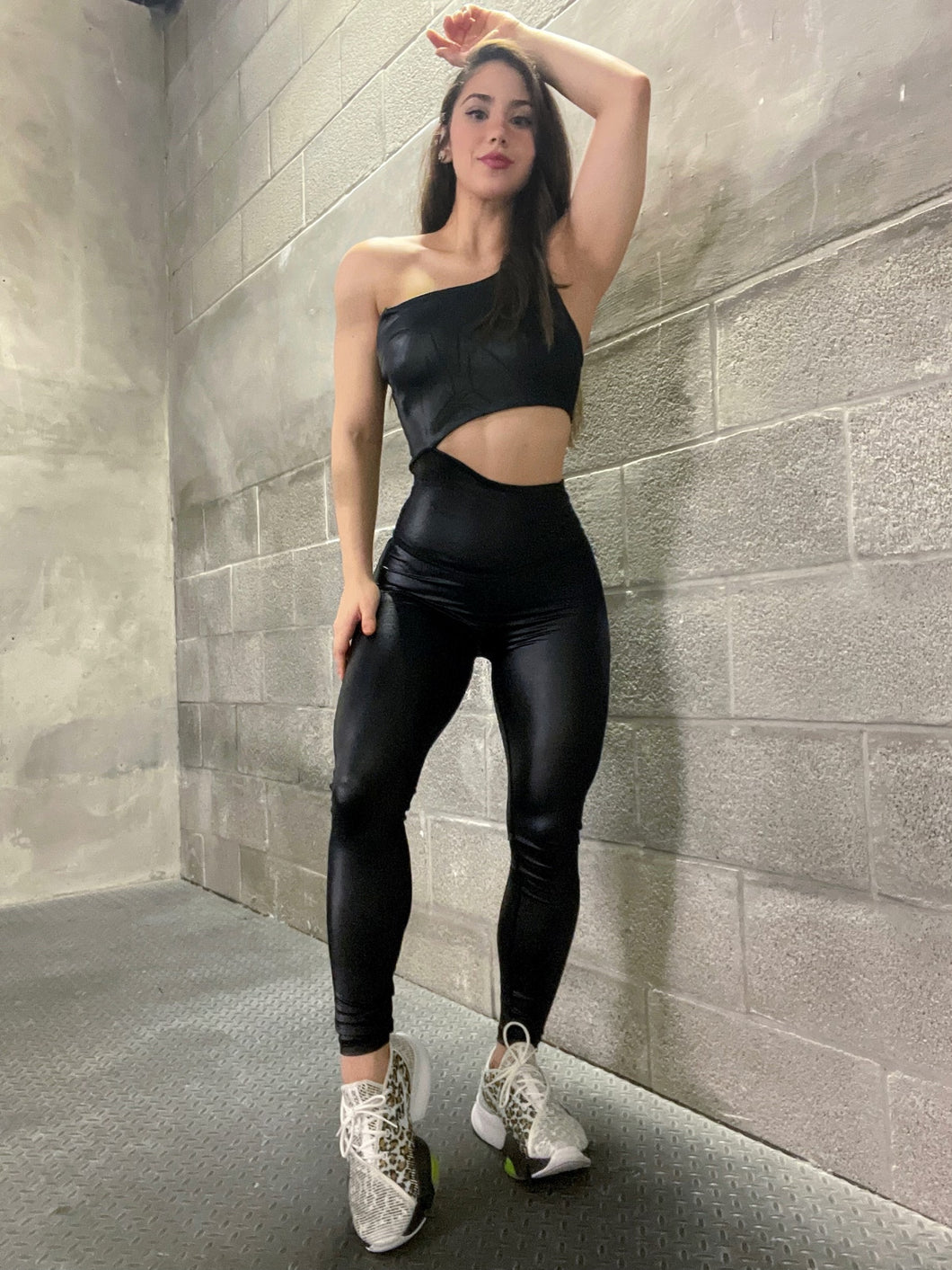 One Shoulder Cutout Jumpsuit