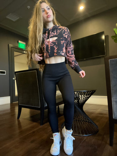 Black Ribbed Seamless Leggings