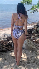 Load image into Gallery viewer, Snake Print Plunge Wrap Around One-Piece Swimsuit